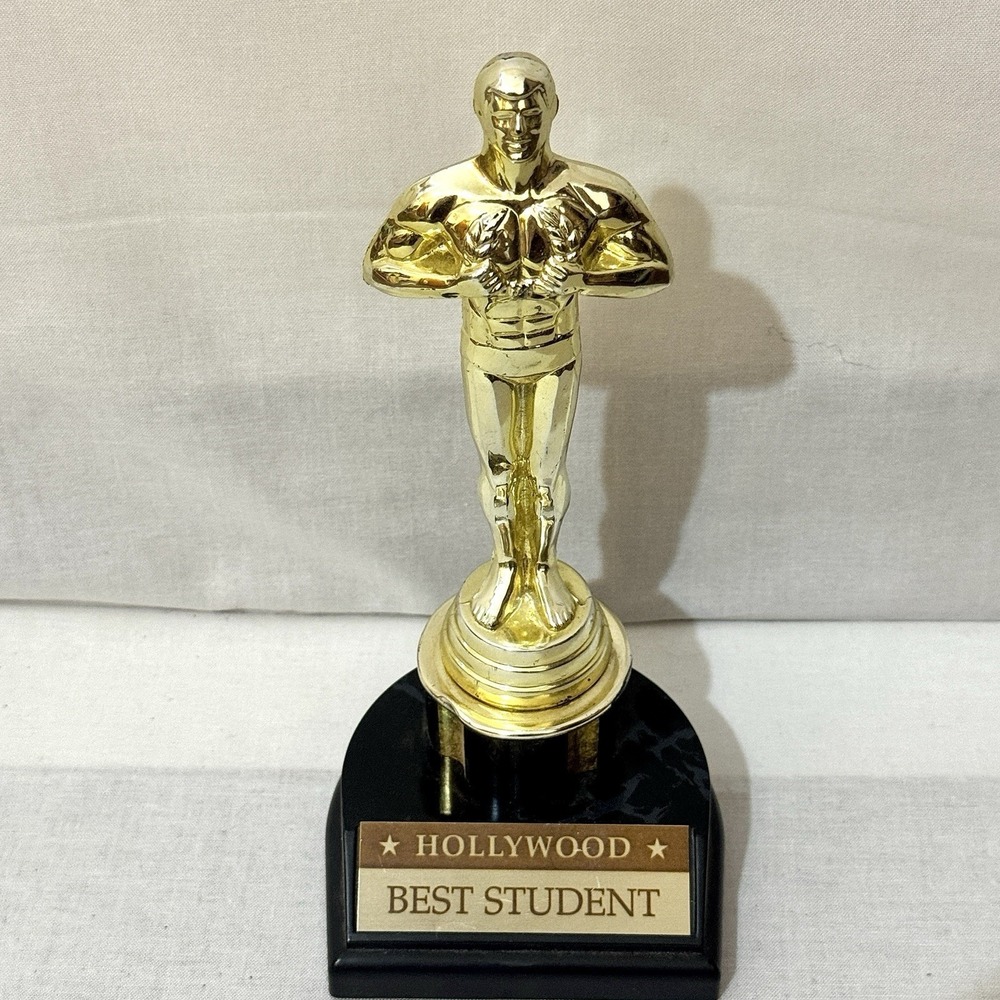 Hollywood Award Trophy Replica Best Student Gift 8" Oscar Style Figure Statue - Picture 3 of 8